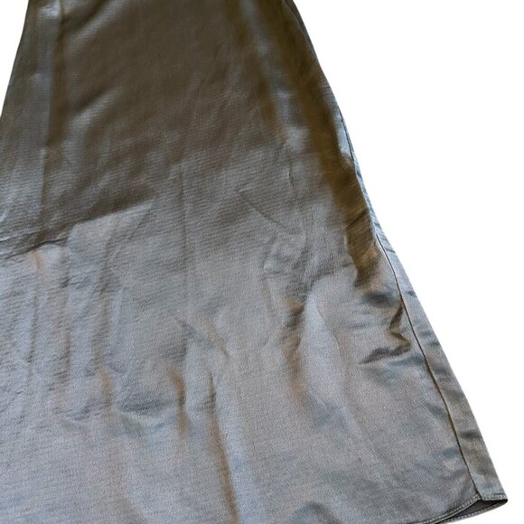 Diane Von Furstenberg Lyla Grey Sleeveless Shift Dress High Slit Size Small - Picture 10 of 12